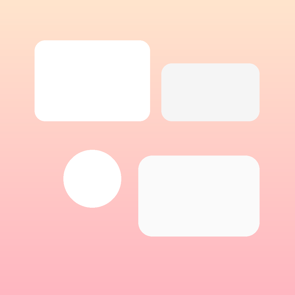 A tidy weekly planner with simple icons on a soft gradient background.