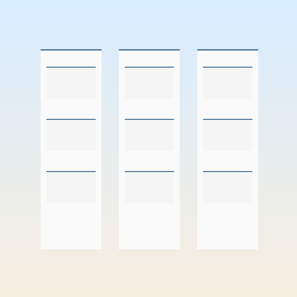 Un tablero con listas ordenadas y tarjetas limpias.